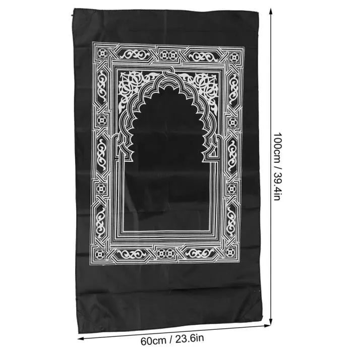 Tapis de prière de poche avec boussole, sajada de voyage
