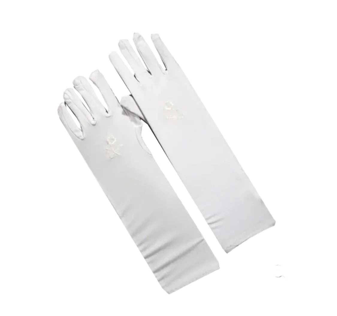 Gants longs "fleur brodée" - MUWAHHID