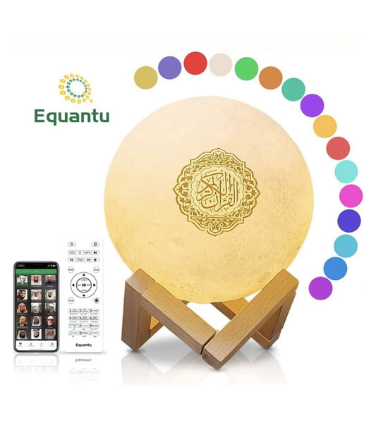 Veilleuse coranique MP3 lampe de lune SQ168 avec haut-parleur coran Bluetooth connecte android et iOS