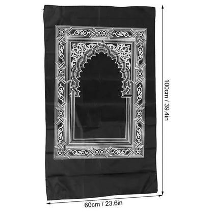 Tapis de prière de poche avec boussole, sajada de voyage