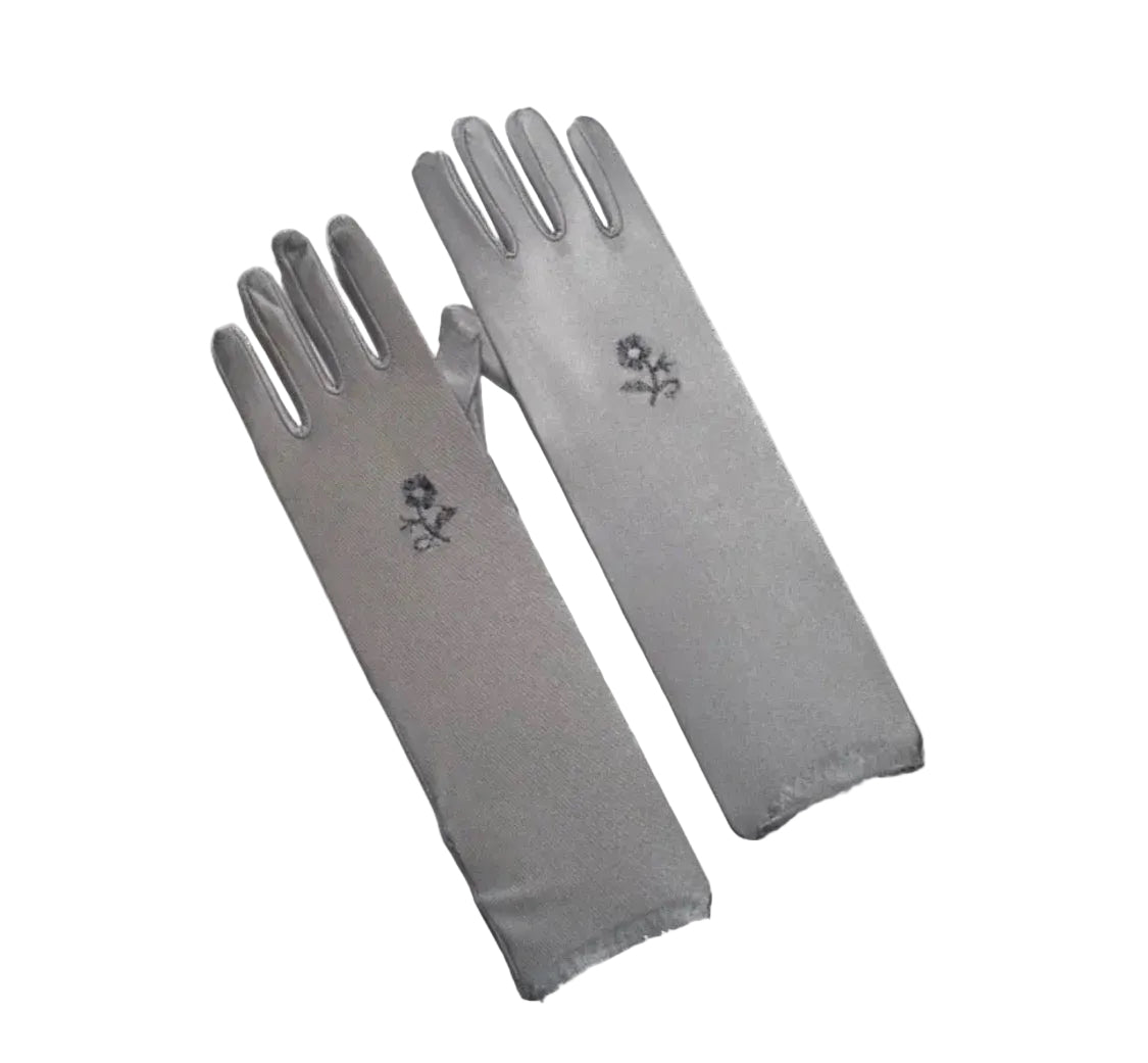 Gants longs "fleur brodée" - MUWAHHID
