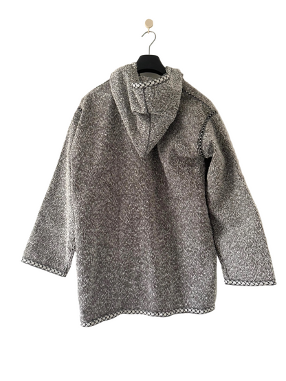 Djellaba marocaine traditionnelle à capuche - gris - MUWAHHID