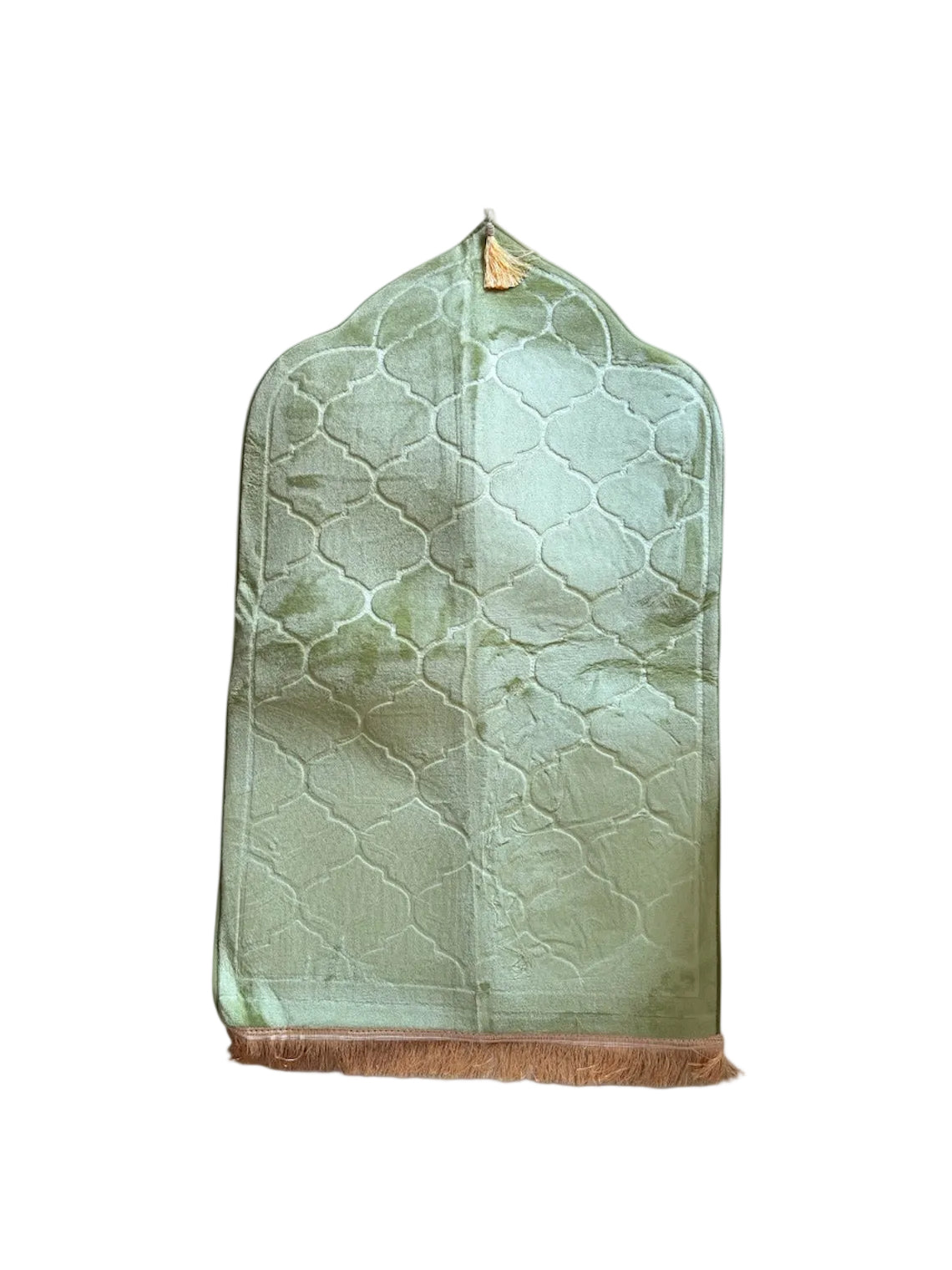 Tapis de prière en velours épais et doux - confort premium | vert menthe - MUWAHHID
